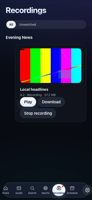 A recording on a phone